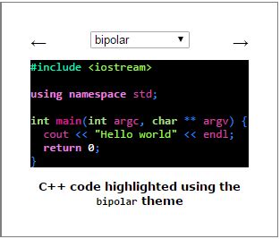 JavaScript Syntax Highlighter 的图像结果