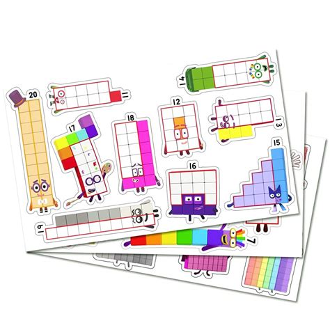 Numberblocks Sticker, Numberblocks Stickers Faces, Numberblocks ...