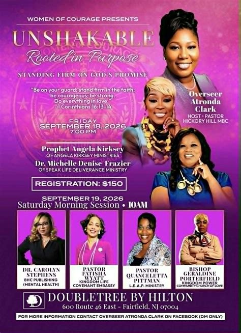 Women Of Courage "The Unshakable Conference, DoubleTree by Hilton ...