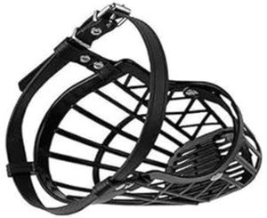 bowlfull buddies No- 6 (XL) Black Muzzle, Dog Muzzle, Basket Muzzle for ...