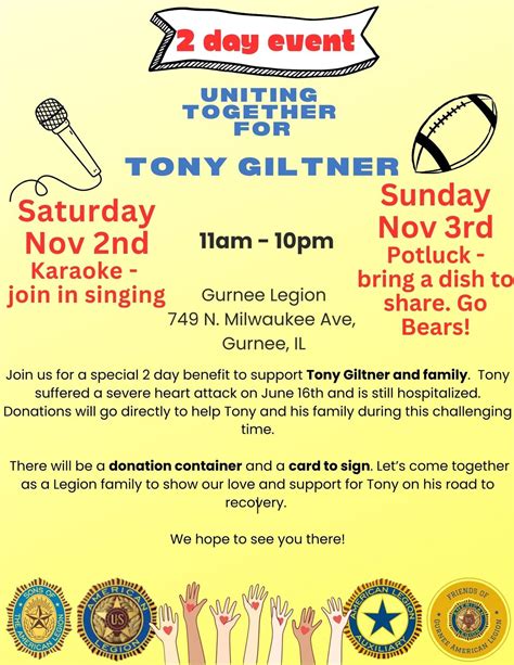 Uniting Together For Tony Giltner (2-Day Event), 749 Milwaukee Ave ...
