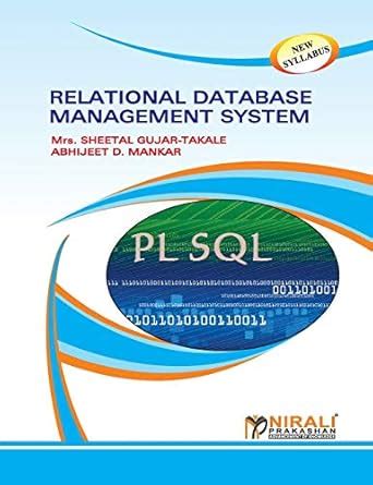 Relational Database Management System : Mankar, A D, Gujar-Takale, S ...