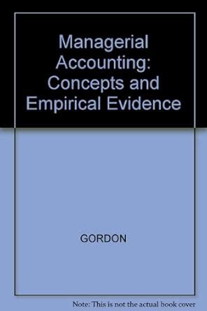 Buy Managerial Accounting: Concepts and Empirical Evidence Book Online ...