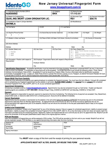 NJ IDG_NJAPP Form - Fill Online, Printable, Fillable, Blank - pdfFiller