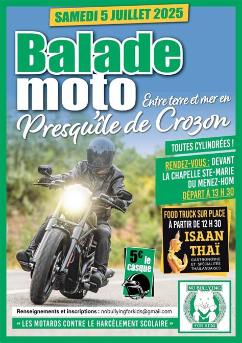 Balade moto No Bullying for Kids, Sainte-Marie-du-Ménez-Hom, Douarnenez ...