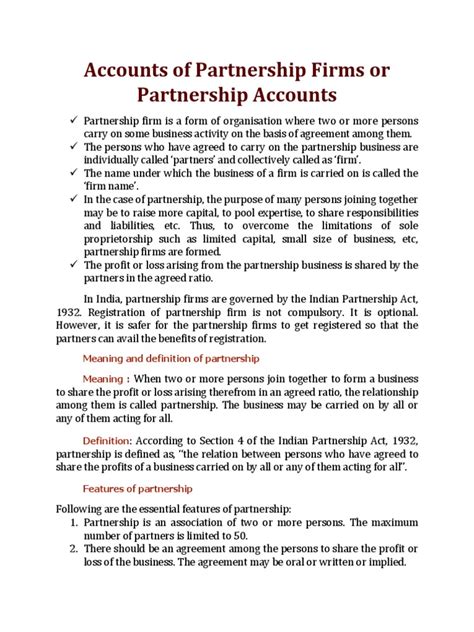 Image result for Partnership Account Format
