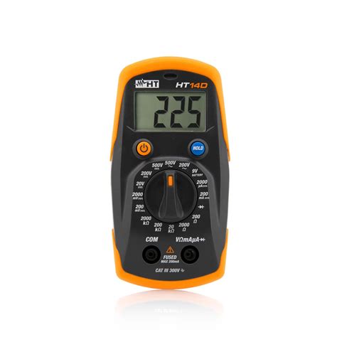 Pocket multimeter - HT14D - HT - digital / 300 V / 200 mA