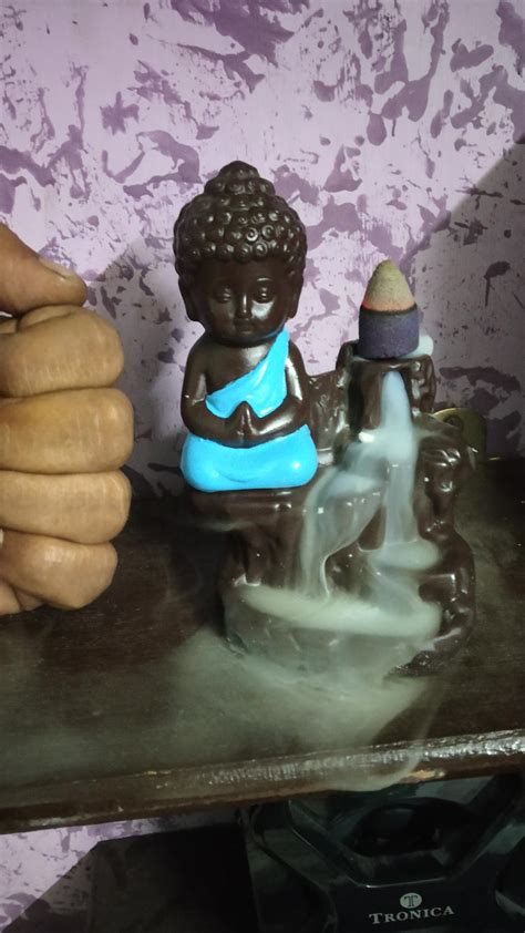 Buy Decora Craft Polyresin Buddha Backflow Smoke Fountain With Scented ...