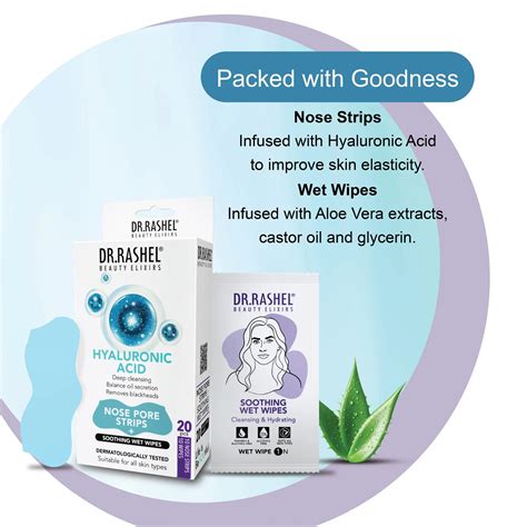 Dr. Rashel Hyaluronic Acid Nose Strips & Wet Wipes Combo – 20pcs | Por ...
