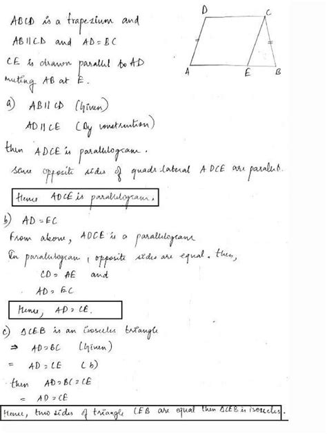 In a adjacent figure ABCD is an isosceles trapezium in which AB // DC ...