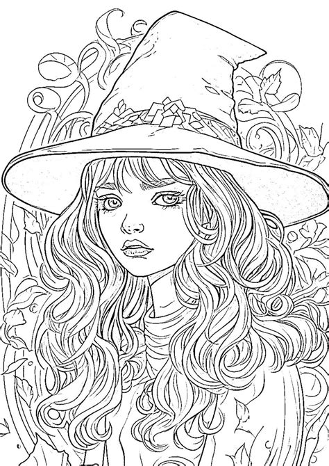 38 Captivating Witch Coloring Pages For Kids and Adults