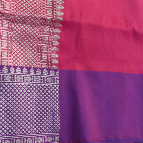 Indian Pink Pure Katan Silk Banarasi Handloom Saree - Tilfi