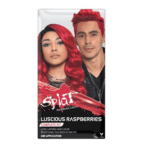 Splat Luscious Raspberries Red Unisex Hair Color Kit, Semi-Permanent ...