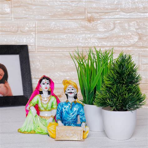 Buy Rajasthani Musician Bawla Set with Artificial Bonsai Plants ...