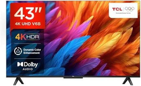 TCL 108 cm (43 inches) Metallic Bezel-Less Series 4K Ultra HD Smart LED ...