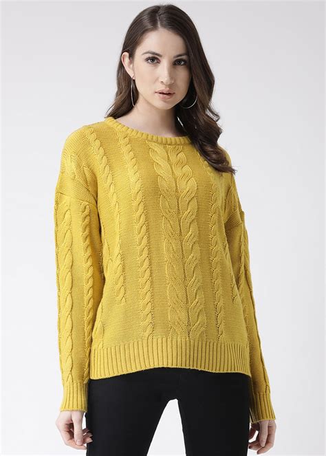 Get Woven Textured Solid Sweater at ₹ 1499 | LBB Shop