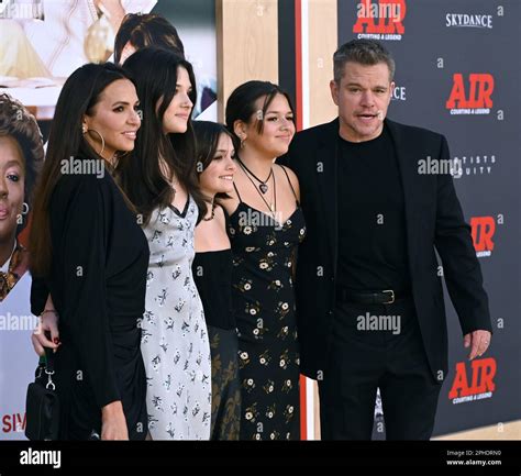 Los Angeles, USA. 27th Mar, 2023. Matt Damon, Luciana Barossa, Isabella ...