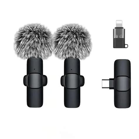 K9 Dual Wireless Lavalier Microphone for Android/iPhone – 3-in-1 Collar ...