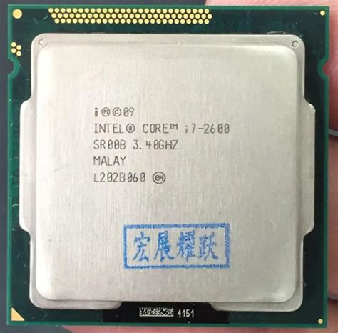Intel คอร์ I7-2600 I7 2600หน่วยประมวลผล (แคช8M,3.40 GHz) CPU LGA 1155 ...