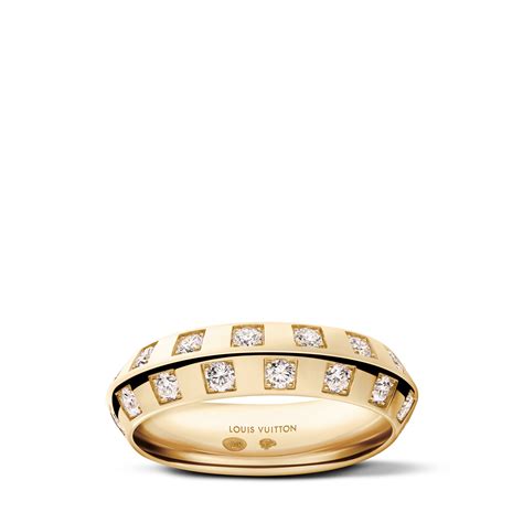 Le Damier de Louis Vuitton Medium Bracelet, Yellow Gold and Diamonds ...