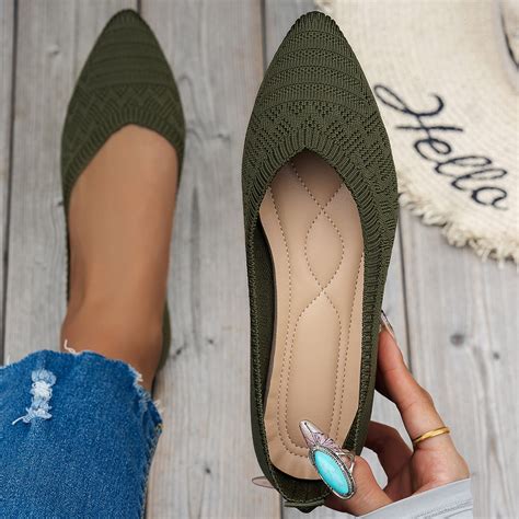 Quaouag Women's Flats Shoes Women Comfortable Dress Shoes Black Pointed ...