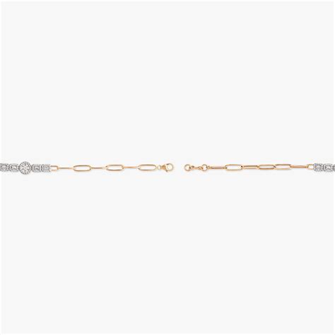 Dazzling Diamond Interlock Bracelet