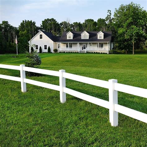 Factory Wholesale Vinyl Ranch Fencing, Plastic Post and Rail Fencing, 2 ...