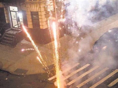 People disturbed by firecrackers played the horn outside the New york ...