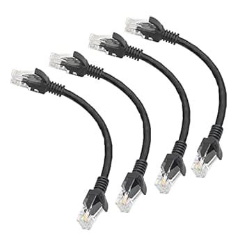 RIIEYOCA 4 Pack 30cm RJ45 Cat6 Ethernet Cable, Gigabit, Male-to-Female ...