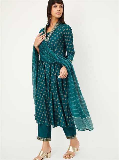 Buy Women Embroidered A-line Kurta Set Online at just Rs. 1499.0 ...