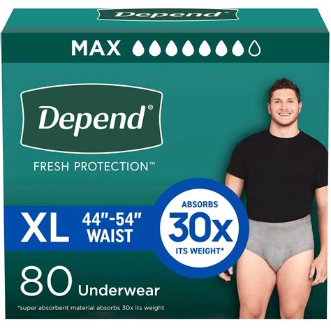 Depend Fresh Maximum Protection Adult Incontinence Underwear for Men ...