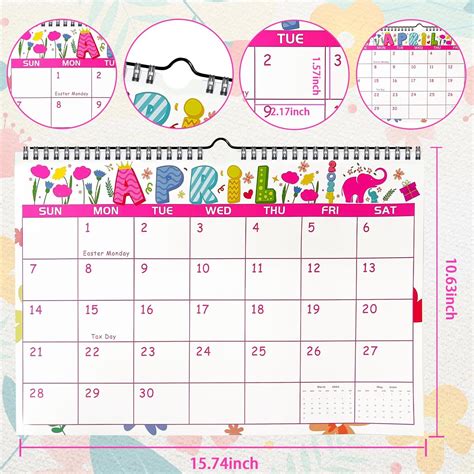 Ojibak 2024 Wall Calendar with Thick Paper Calendar 2024 India | Ubuy