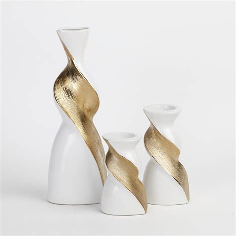 Buy Fantasy Set of 3 Porcelain Vase and T-Light Holder from Home Centre ...