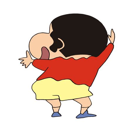 Shinchan Stickers - Shinchan Dancing Back Pose – Snap Magicians