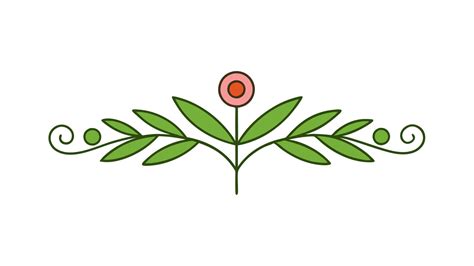 Artistic Floral Ornament Design Elements Illustration for Creative ...