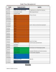 Image result for Daily Time Management Plan Example