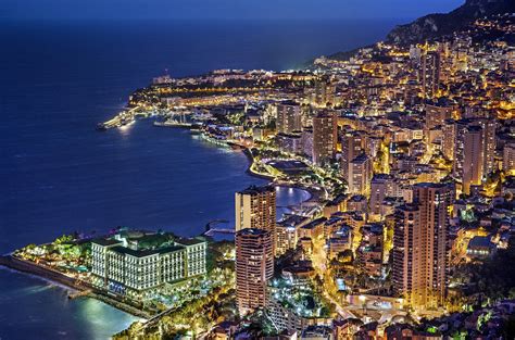 Download City Lights Of Monaco Wallpaper | Wallpapers.com