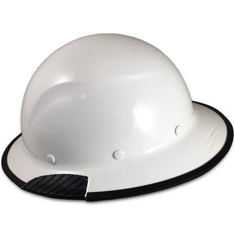 Actual Carbon Fiber Hard Hat - Full Brim White