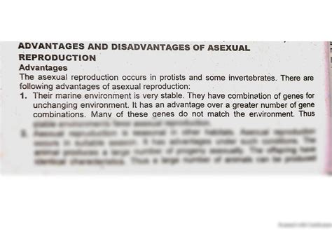 SOLUTION: Advantages and disadvantages of sexual and asexual ...