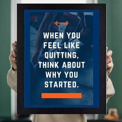 Never Quit Motivational Paper Print - Quotes & Motivation, Typography ...