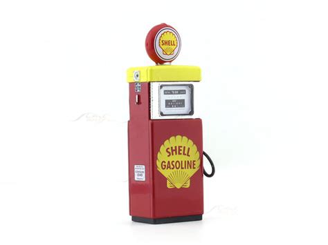 Shell Gasoline 1:18 Greenlight fuel gas pump miniature scale model ...