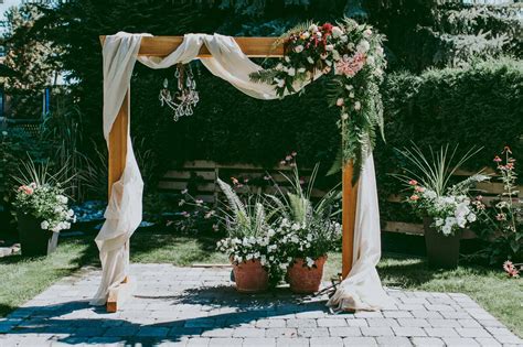 Flower Covered Wedding Arch
