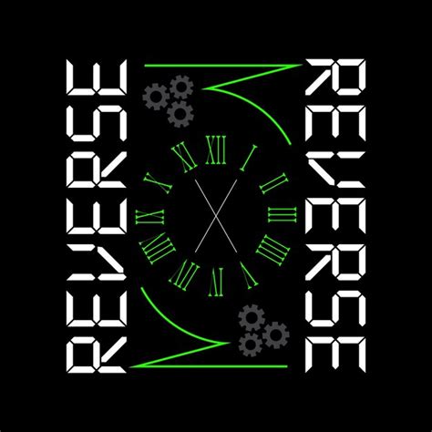 Futuristic reverse clock mechanism with digital display | Premium Vector
