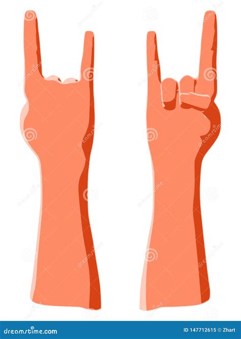 Rock Sign by Hand As Cool Music Gesture by Human on Concert Stock ...