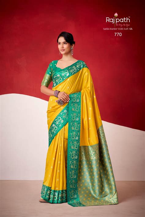 Rajpath Sindhu Ghat Zari Weaving Satin Silk Saree Collection