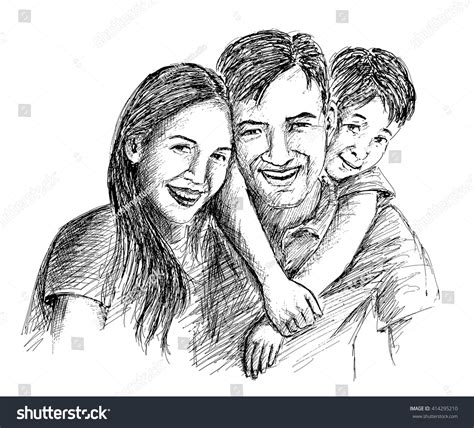 Family Sketches With Pencil