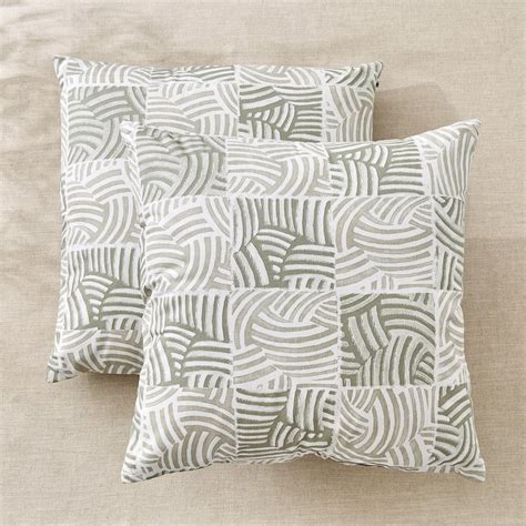 Buy Ebony Grace Pelican Set of 2 Printed Filled Cushions - 65x65cm from ...