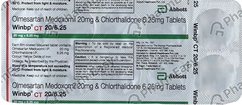 Buy Winbp Ct 20/6.25mg Strip Of 10 Tablets Online at Flat 15% OFF ...