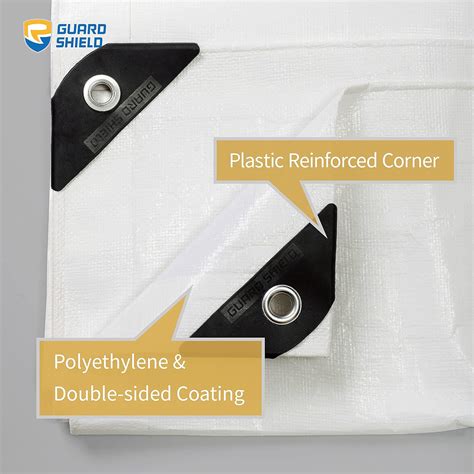Buy GUARD SHIELD Heavy Duty Tarp 10x10 Feet White Multi Purpose Thick ...
