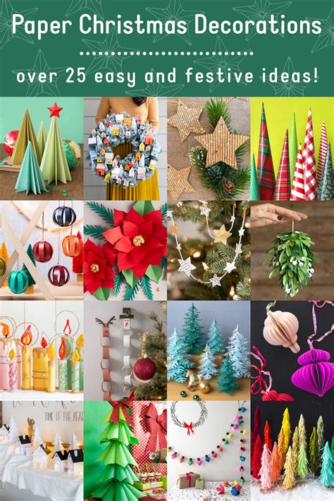 Easy Paper Christmas Decorations 34 DIY Paper Ornaments For The